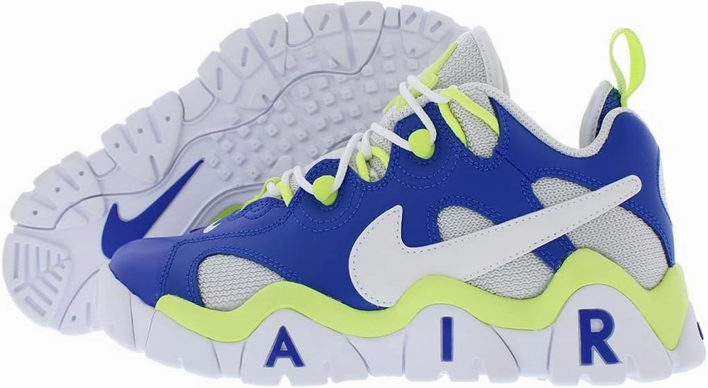 Nike Air Barrage Low Big Kids' Shoes (FN6972-480, Game Royal/Light Lemon Twist/Photon Dust/White) The Latest Nike Shoes