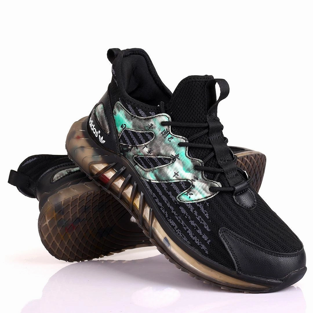 Pacific Mountain Waterproof Hiking Shoes AD Exquisite Men Logo Designed Lace Up Sneakers - Black