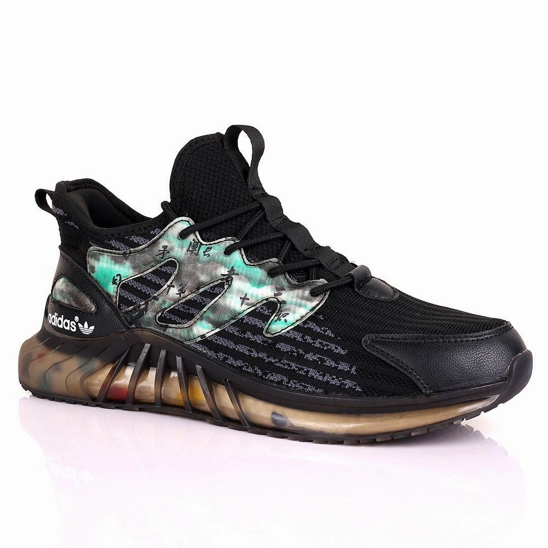 Plateau Hiking Shoes AD Exquisite Men Logo Designed Lace Up Sneakers - Black