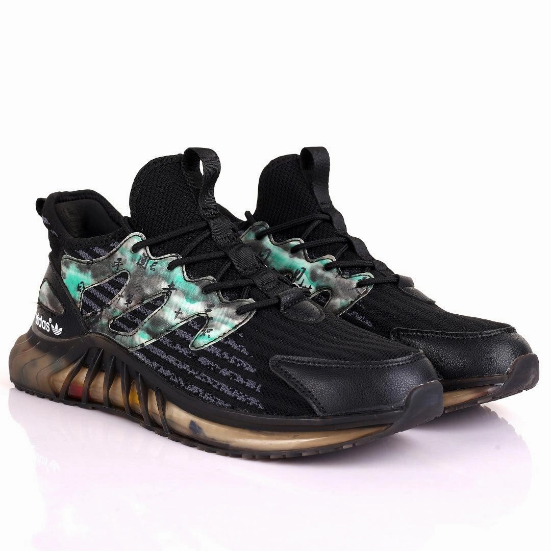 AD Exquisite Men Logo Designed Lace Up Sneakers - Black Aku Hiking Shoes