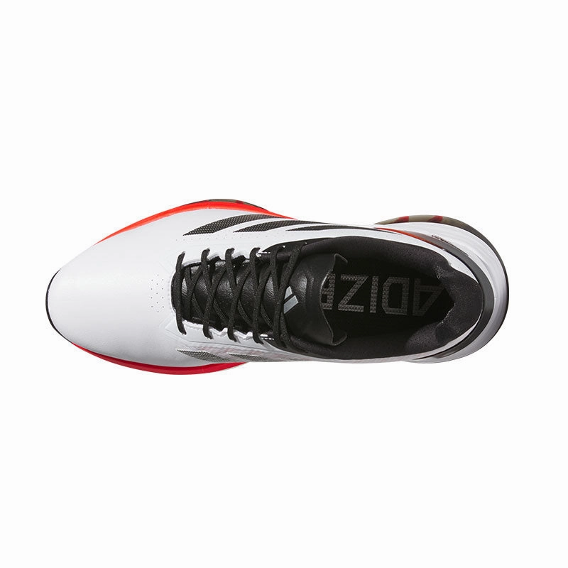 Faux Leather Shoes ADIDAS Adizero ZG Men's Spikeless Shoes (White/Red/Black)