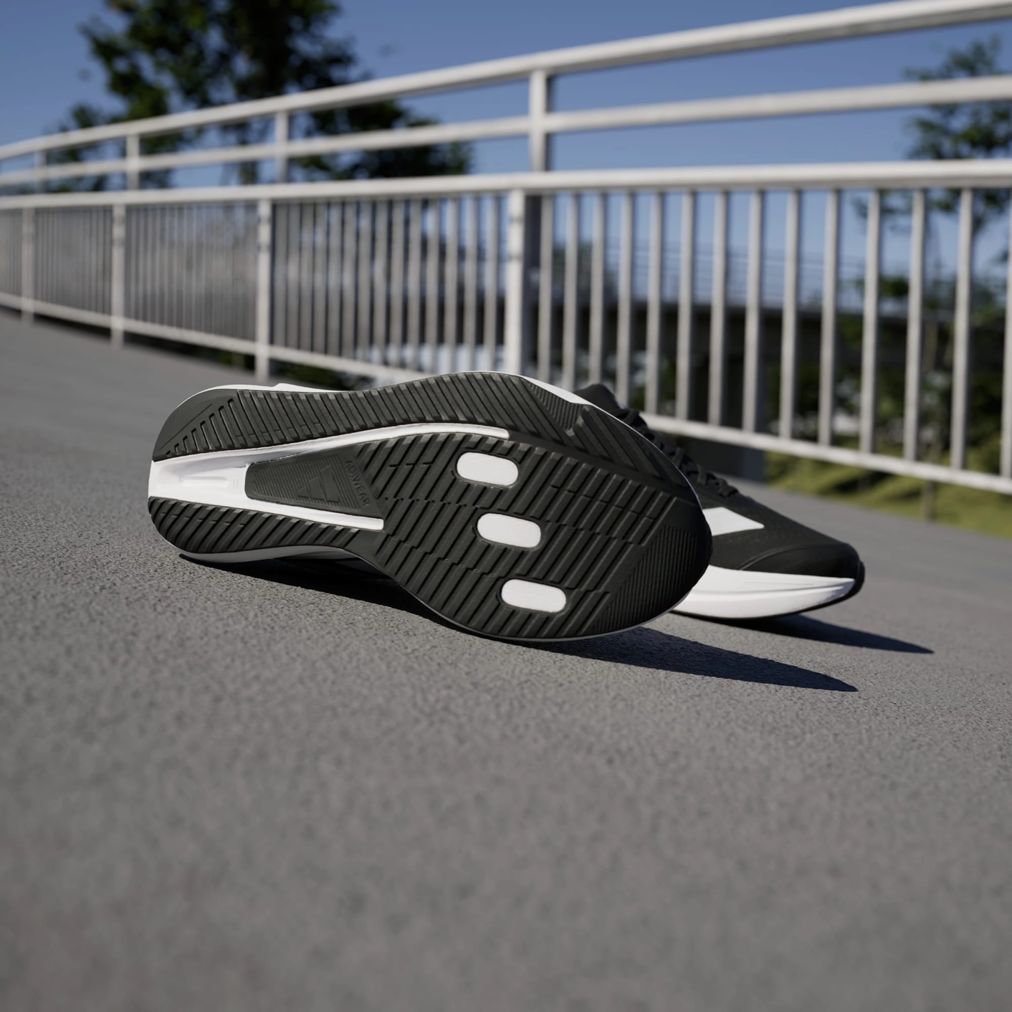 Adidas Men's Duramo Sl 2 Black/White Running Shoes Three Horse Shoes Running Waters