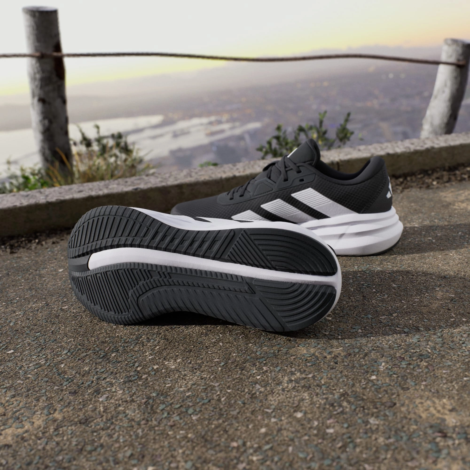 Adidas Men's Galaxy 7 Black/White Running Shoes Best Running Ealking Shoes