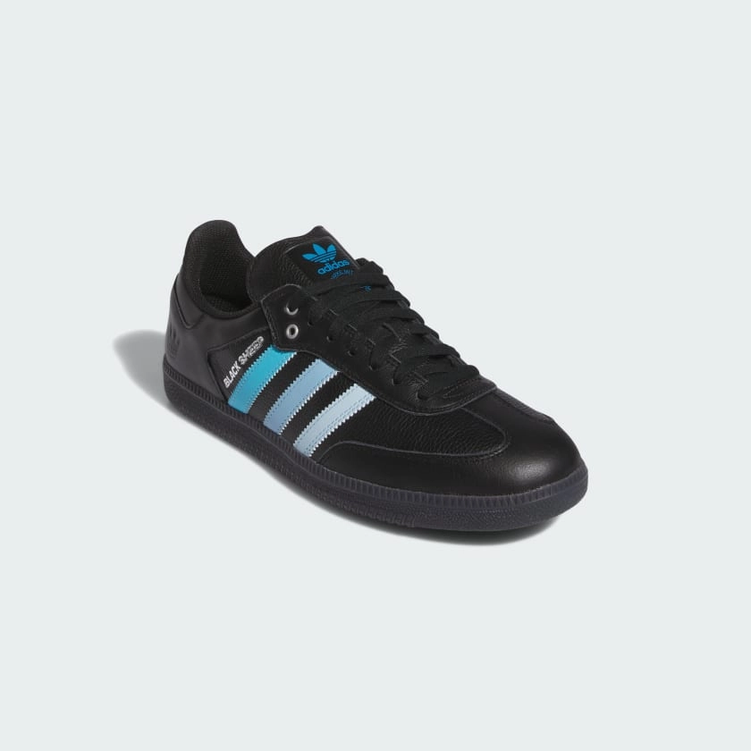Wheel Skate Shoes Adidas Samba ADV - (Black Sheep) Core Black Blue