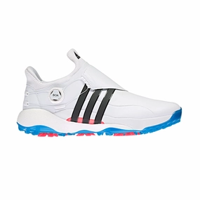 ADIDAS Tour 360 Infinity BOA Men's Spikeless Shoes (White/Black) Best Waterproof Shoes Hiking