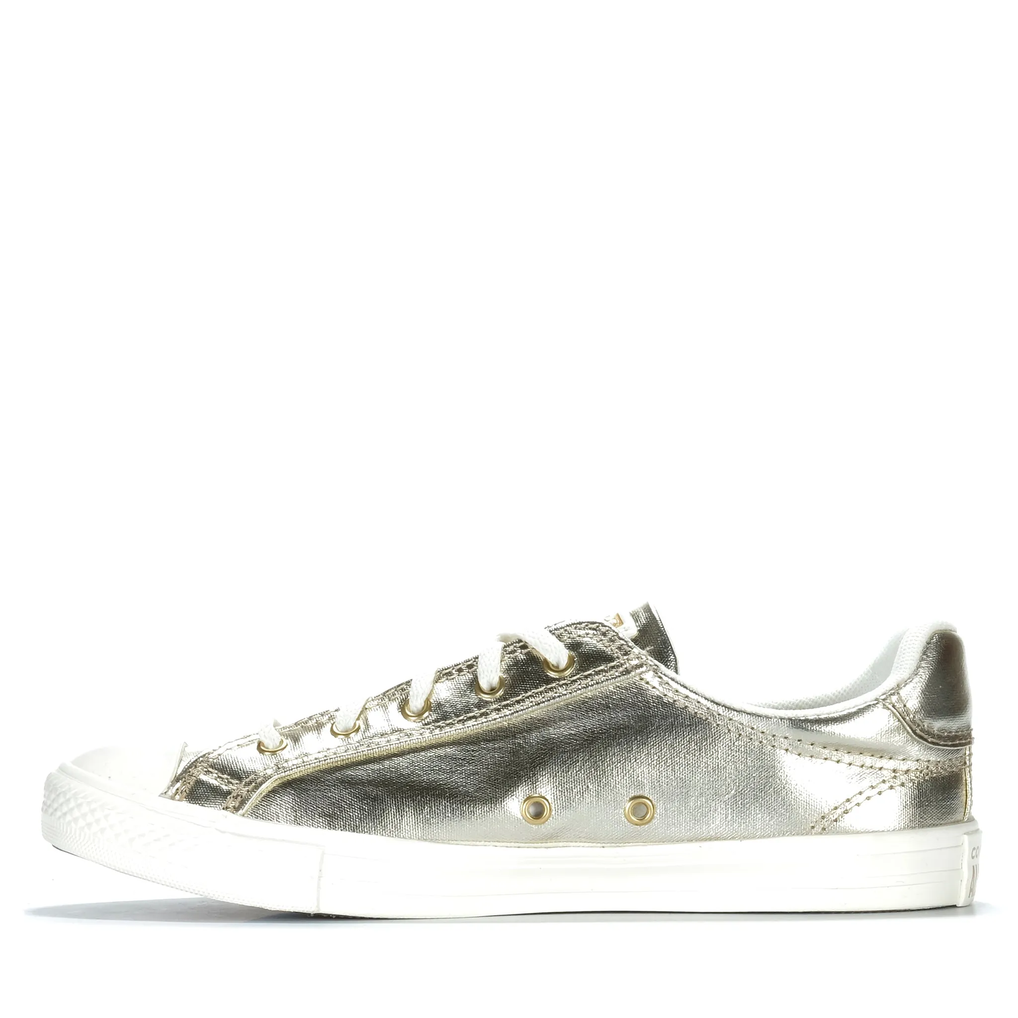 Converse Chuck Taylor Dainty Lucky Metallic Gold Flat Feet Walking Best