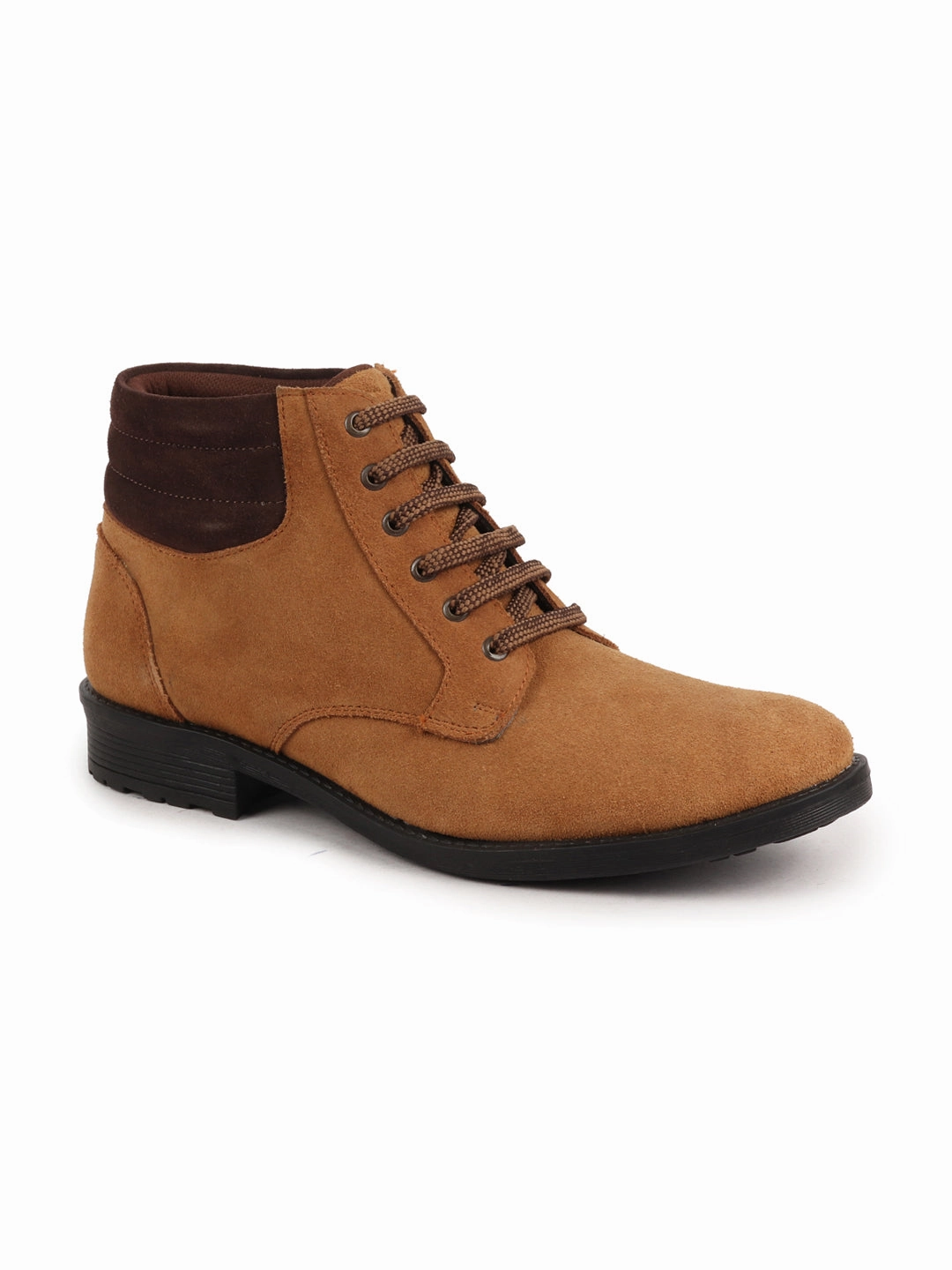 Hiking Shoes With Good Arch Support Men Tan Suede Leather Chukka High Ankle Boot For Biking|Hiking|Trekking