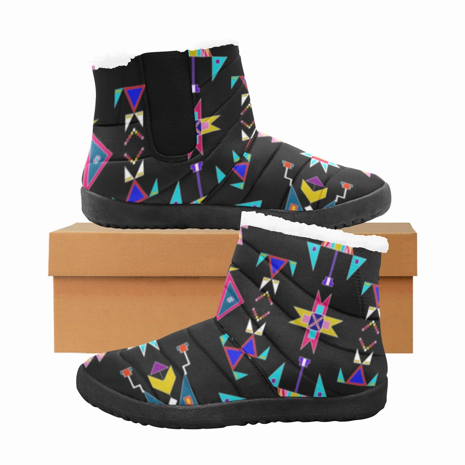 Enemy Territory Black Men's Padded Winter Boot Climbing Shoes Narrow Feet