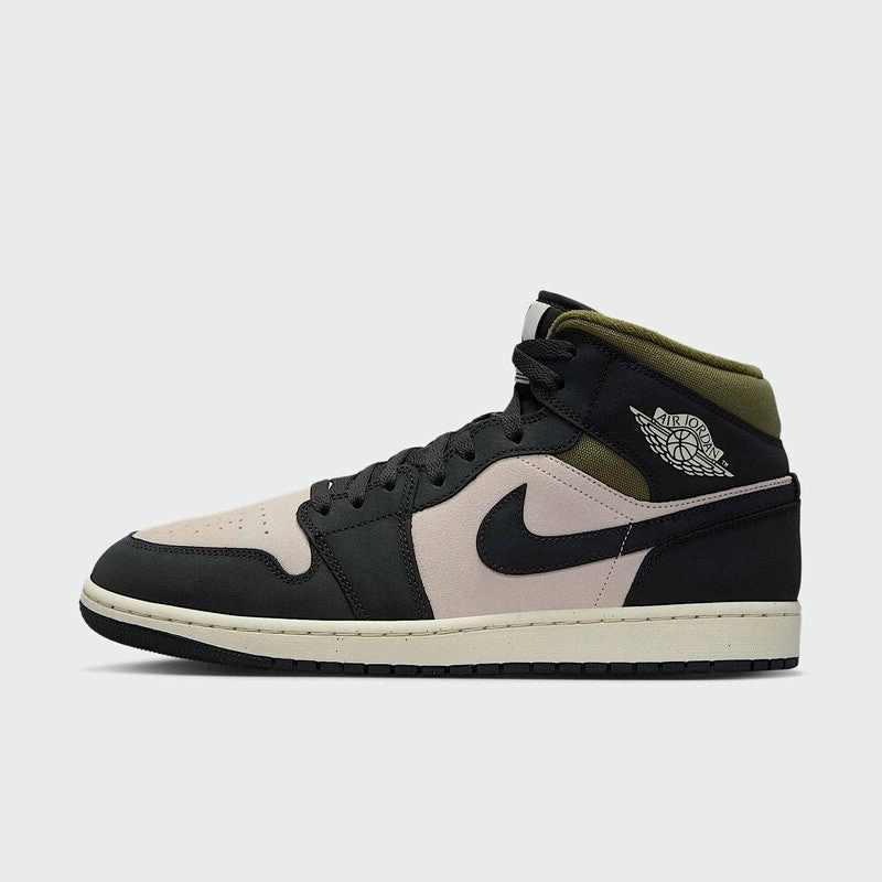 Air Jordan 1 Mid SE ' LT Orewood Brn / Off Noir Air Bubble Nike Shoes