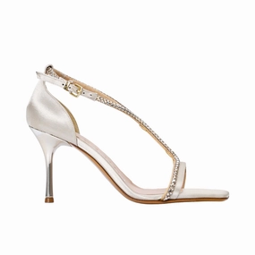 Albano Women's Crystal-Strap Square-Toe Heeled Sandal Leopard Sandals