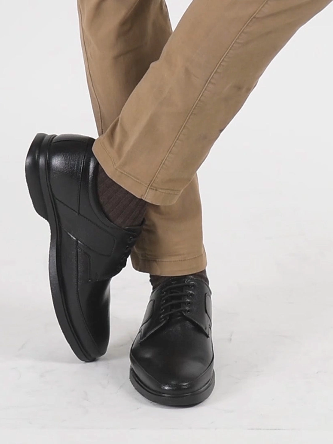 Men Black Formal Side Strip Design Lace Up Shoes Adidas Hiking Boots Cyber Monday