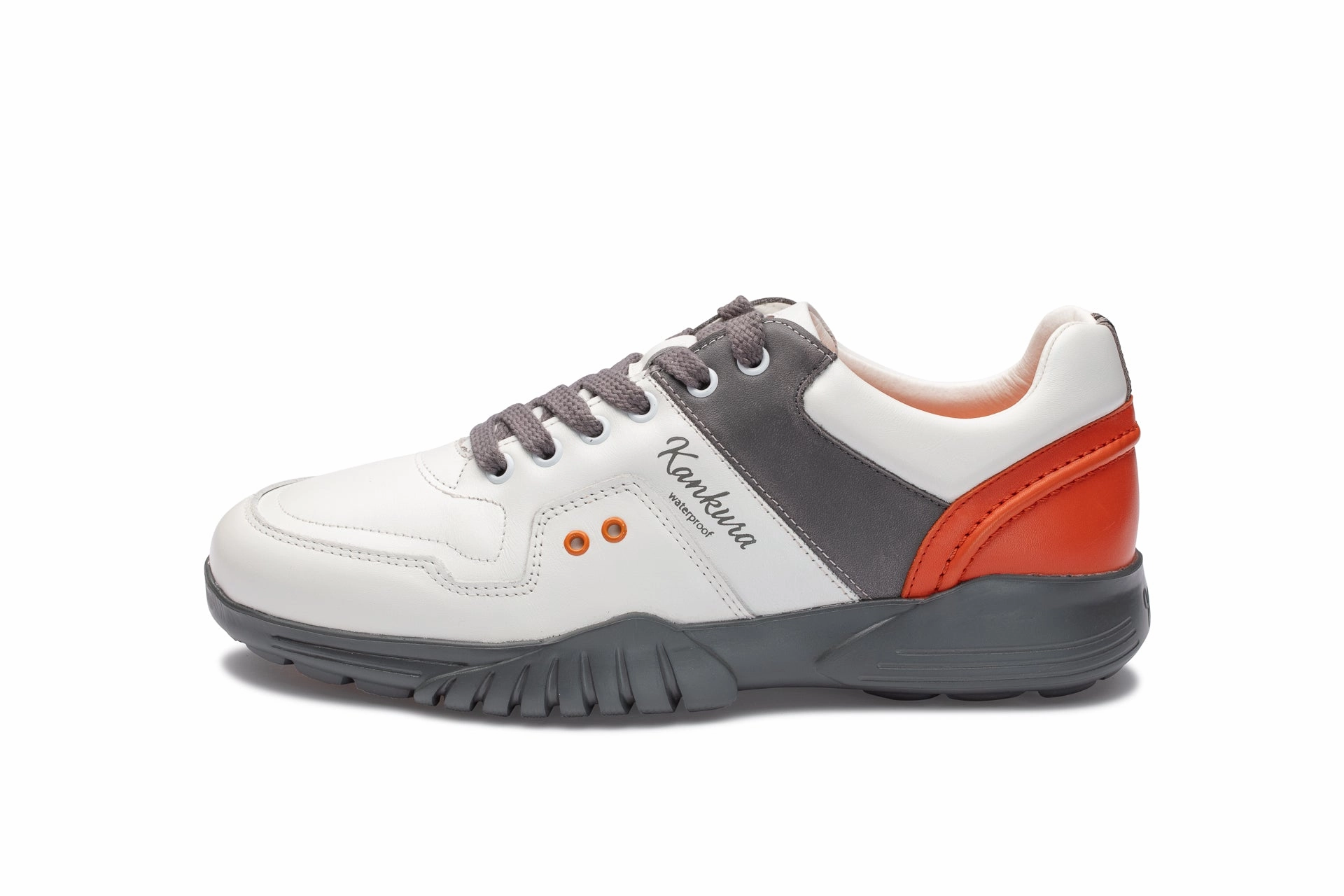Best Budget Waterproof Trail Running Shoes Challenge 01 White|Grey|Orange  Men's Golf Shoes CH001 01