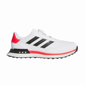 Snow Waterproof Shoes ADIDAS S2G BOA 24 Wide Men's Spikeless Shoes (White/Black/Red)