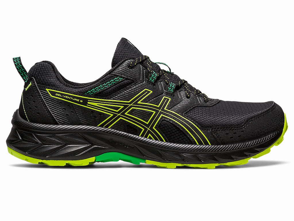 Asics Gt 1000 7 Running Shoe Men's Asics Gel-Venture 9, Black/Lime Zest, 11.5 D Medium