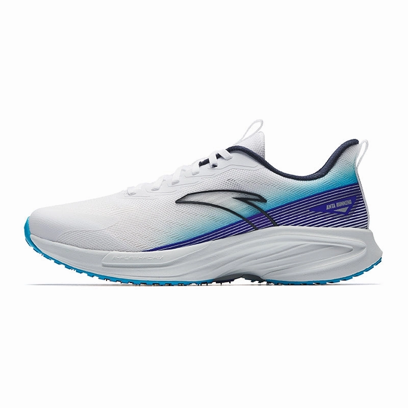ANTA Men Gazelle (SS) Running Shoes -112525526U-2 White/Blue (Kasut Larian/Kasut Joging Lelaki) Safety Shoes For Tower Climbing