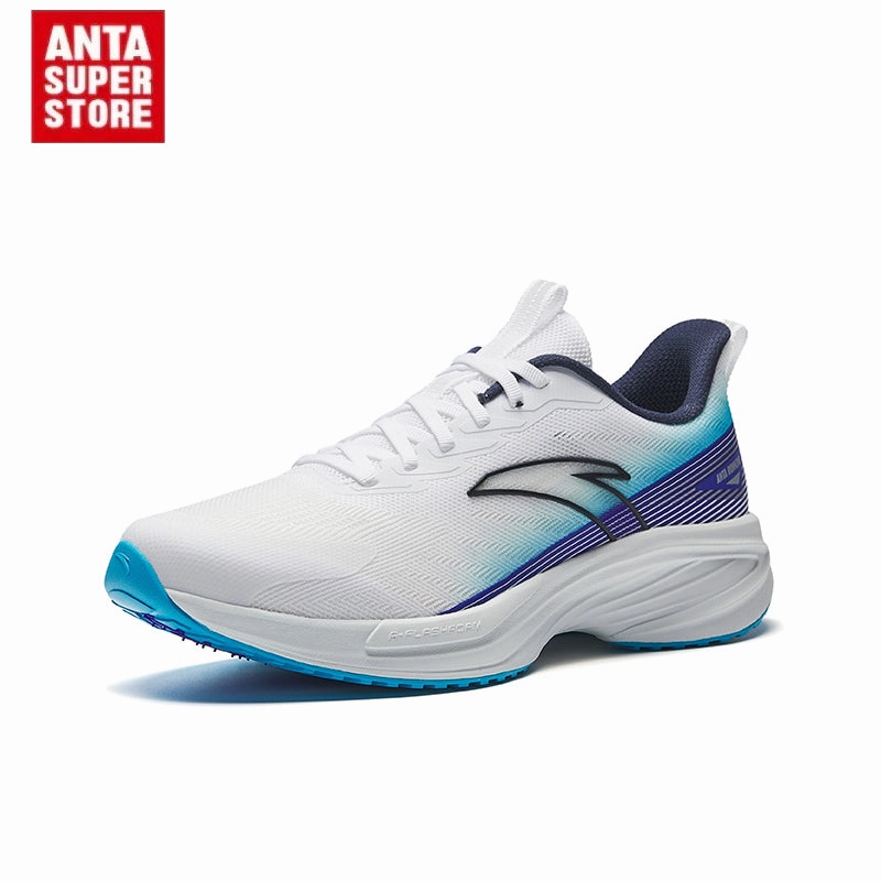 Hiking Shoes Barefoot ANTA Men Gazelle (SS) Running Shoes -112525526U-2 White/Blue (Kasut Larian/Kasut Joging Lelaki)