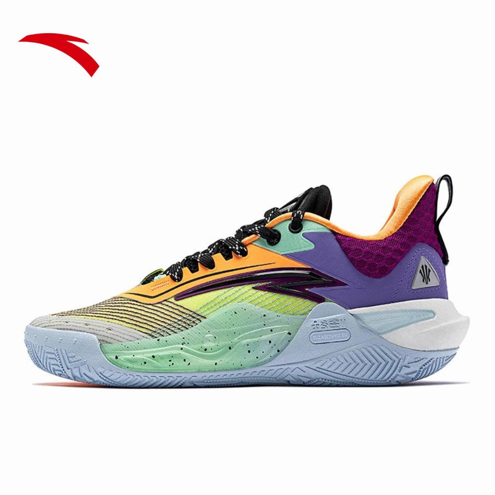 ANTA Men KAI 1 SPEED - USDC Basketball Shoes 1125A1128S-2 -Yellow/Orange/Purple (Kasut Bola Keranjang) Hiking Boots Leather Or Synthetic