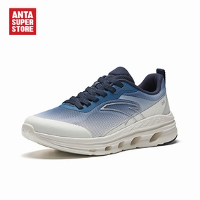 ANTA Men Running shoes 112525563U-4 -White/Blue (Kasut Larian Lelaki) Badminton Shoes For Hard Court