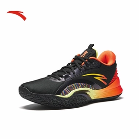 Hoka Cotopaxi Hiking Shoes ANTA Men Wind Tunnel Basketball Shoes - 1124D1107-5 Black/Yellow/Orange (Kasut Bola Keranjang)