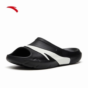 Phillies Slippers ANTA Women Beach Slippers 1224B8511-4 -BLACK/GREY/IVORY WHITE (Slippar Perempuan)