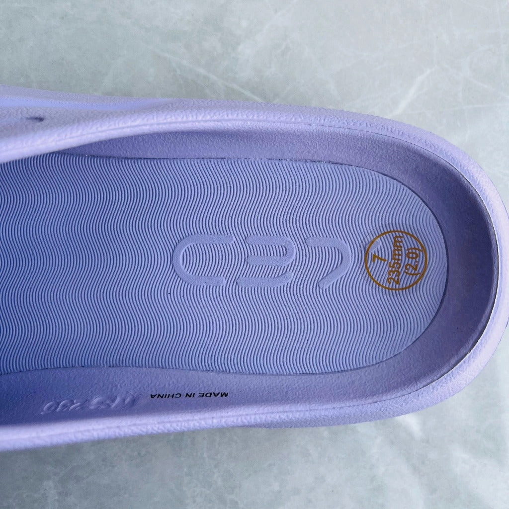 Classic Open Toe Slippers ANTA Women C37  Beach Slippers 1225B8523R-2 -Purple (Selipar Perempuan)