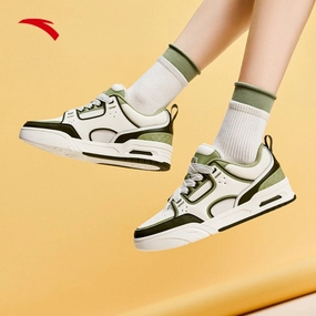 Best Skate Shoes For Impact ANTA Women Skate Shoes 1225A8040-2 -White/Green/Green(Kasut Kasual)