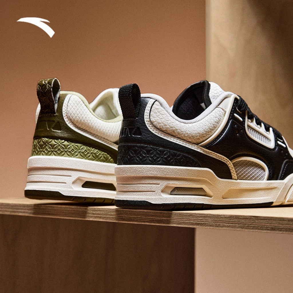 Heritage Skate Shoes ANTA Women Skate Shoes 1225A8040-2 -White/Green/Green(Kasut Kasual)