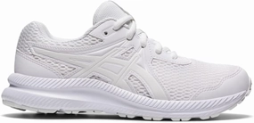 ASICS Kid's Contend 7 Grade School Running Shoes, 7, White/White Asics Dynaflyte 3 Running Shoe