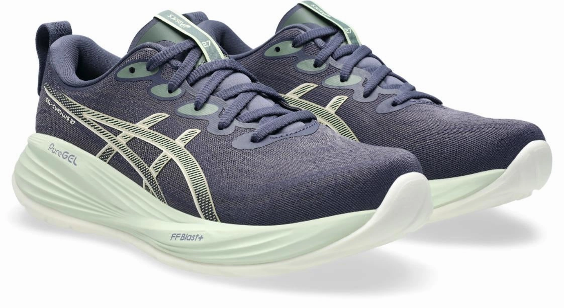 Asics Womens Gel Cumulus 27 (D) - Indigo Fog/Cream Best Running Shoe Asics