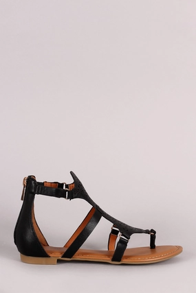 No Show Socks For Flat Shoes Bamboo Gladiator Perforated Thong Flat Sandal