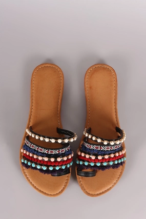 Best Running Shoes For Bad Knees And Flat Feet Bamboo Strappy Jeweled Toe Ring Slide Flat Sandal