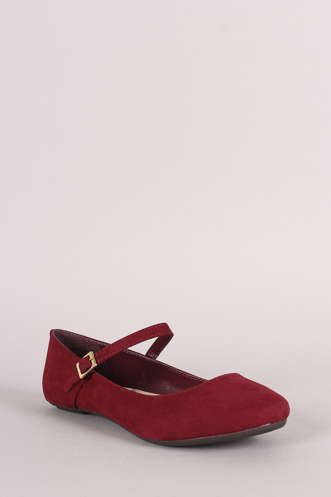 Bamboo Suede Round Toe Mary Jane Ballet Flat Dresses And Flat Shoes