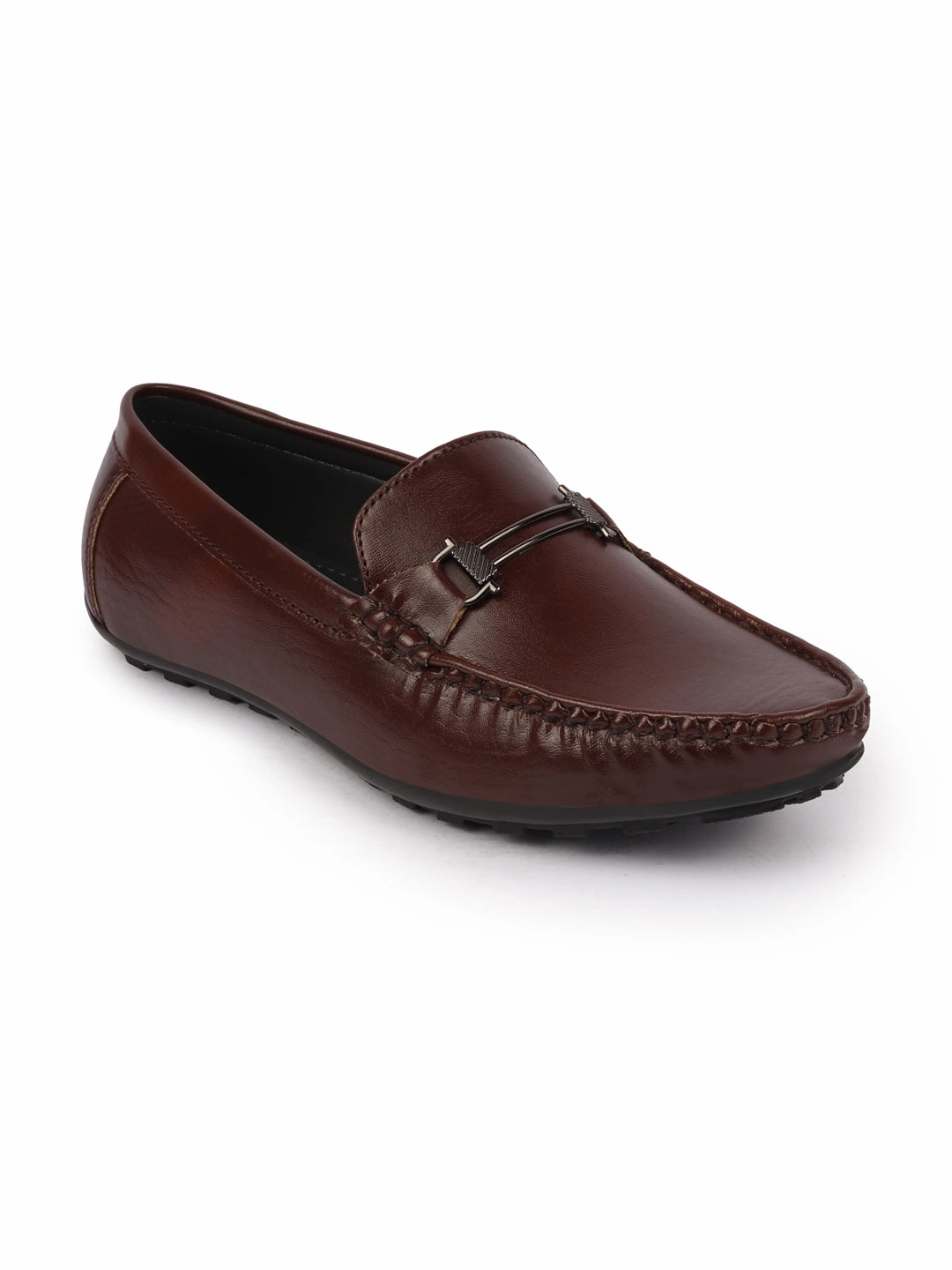Basics Men Brown Horsebit Buckle Premium Slip On Casual Loafers and Moccasin Shoes California Casual Shoes