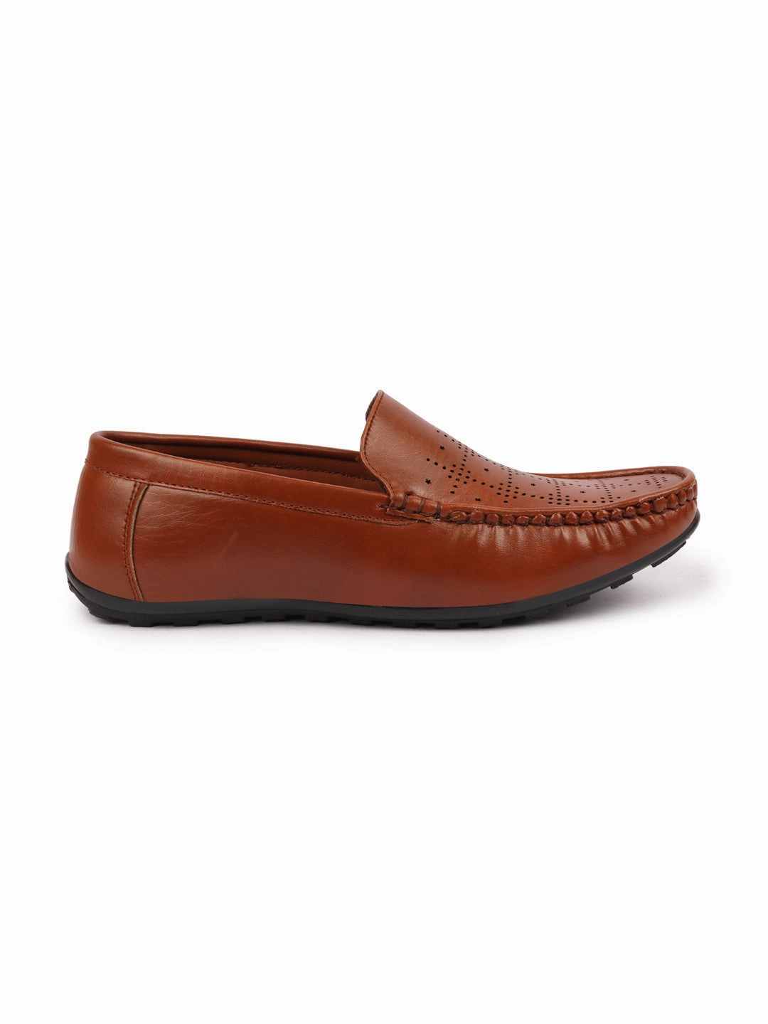 Basics Men Tan Casuals Flexible Hand Stitched Slip On Shoes Moccasin and Loafers Casual Shoes Oxford