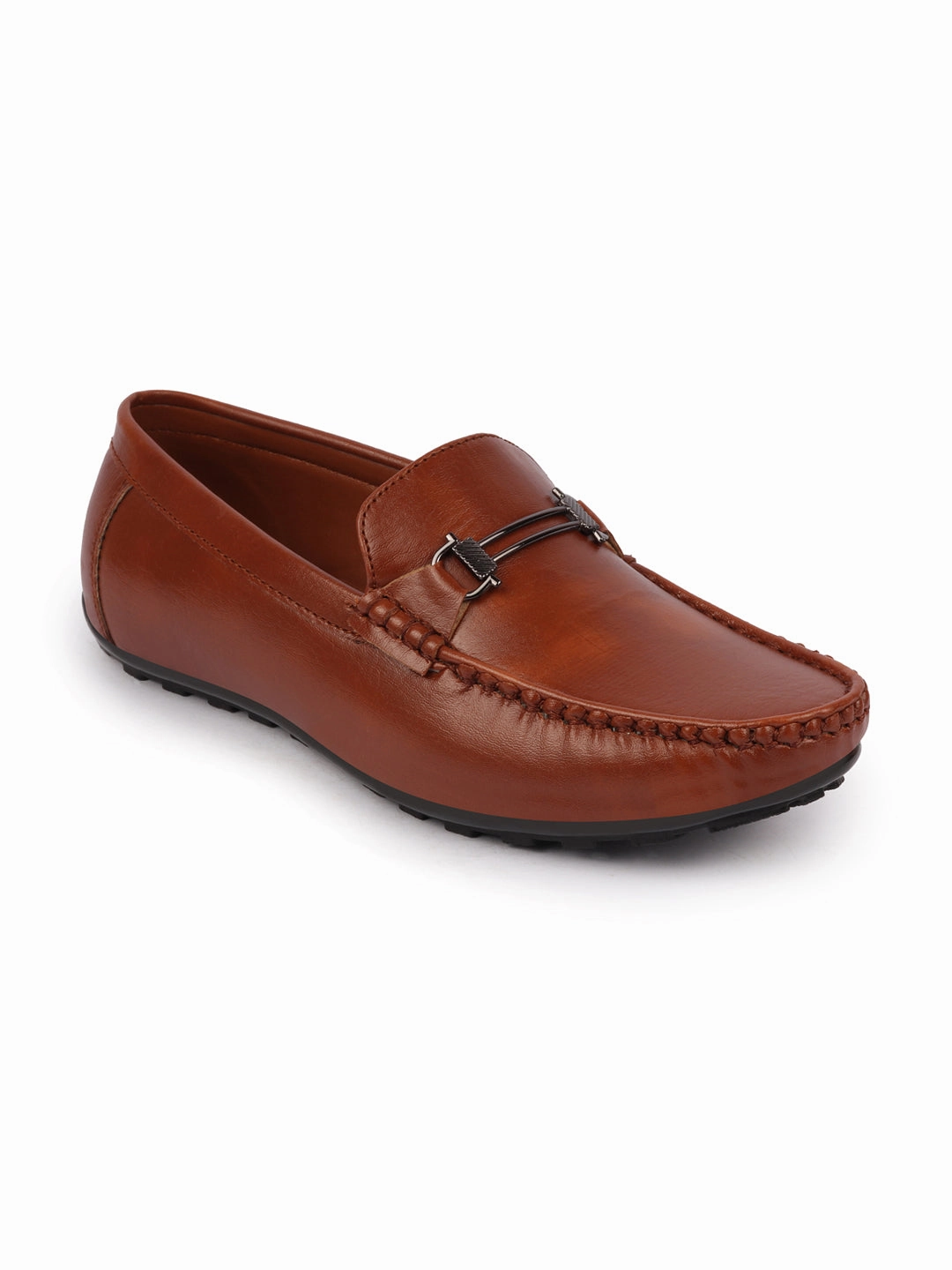 Casual Shoes Go With Khakis Basics Men Tan Horsebit Buckle Premium Slip On Casual Loafers and Moccasin Shoes