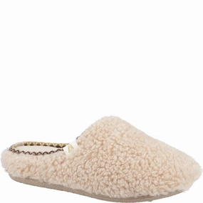 Beige Teddy Mule Good Slippers Toga Pulla Eyelet Metal Sabot Slippers