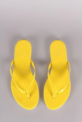 Comfortable Shoes For Flat Feet Liliana Simple Thong Slip On Flat Sandal