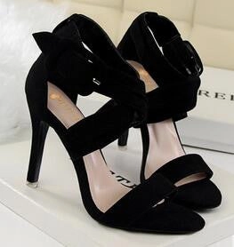 Knee High Suede Boots BIG TREE Fashion Women Sandals Summer