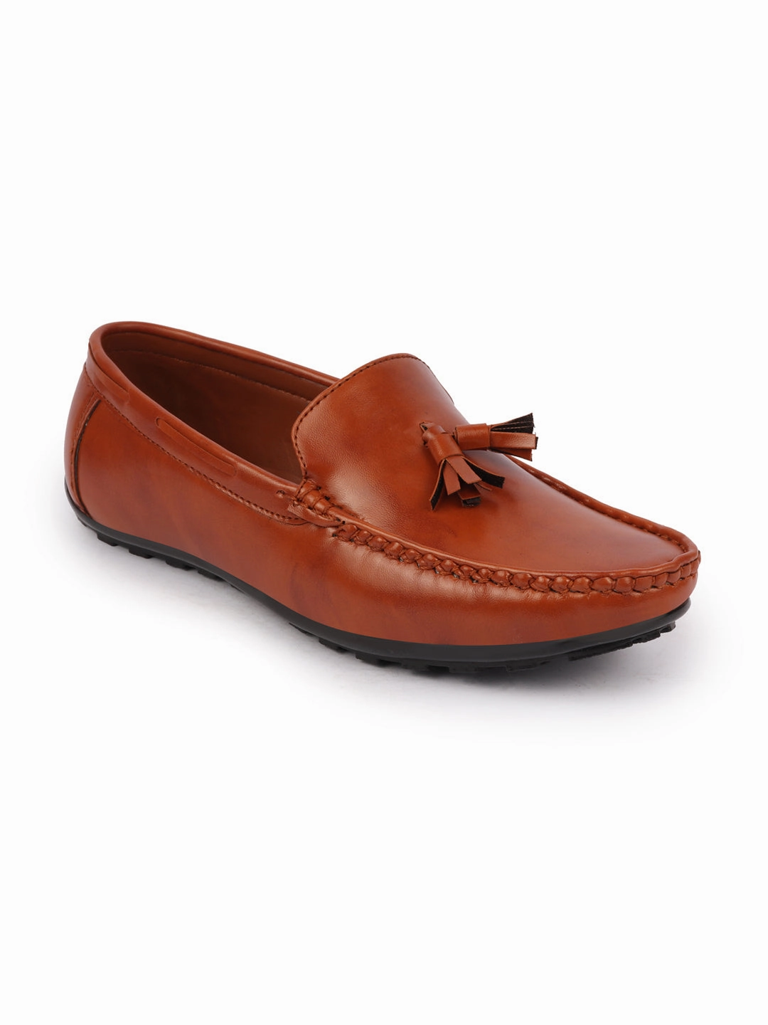 Basics Men Tan Side Stitched Casual Slip On Tassel Loafers and Moccasin Shoes Casual Shoes With White Soles