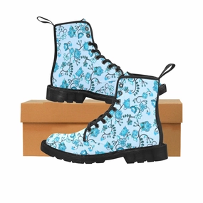 Workforce Boots Blue Floral Amour Boots for Women (Black)