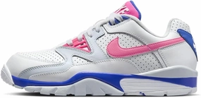 Nike Flyease Shoes Nike Air Cross Trainer 3 Low Men's Shoes (FN6887-100, White/Racer Blue/Flat Silver/Hyper Pink)