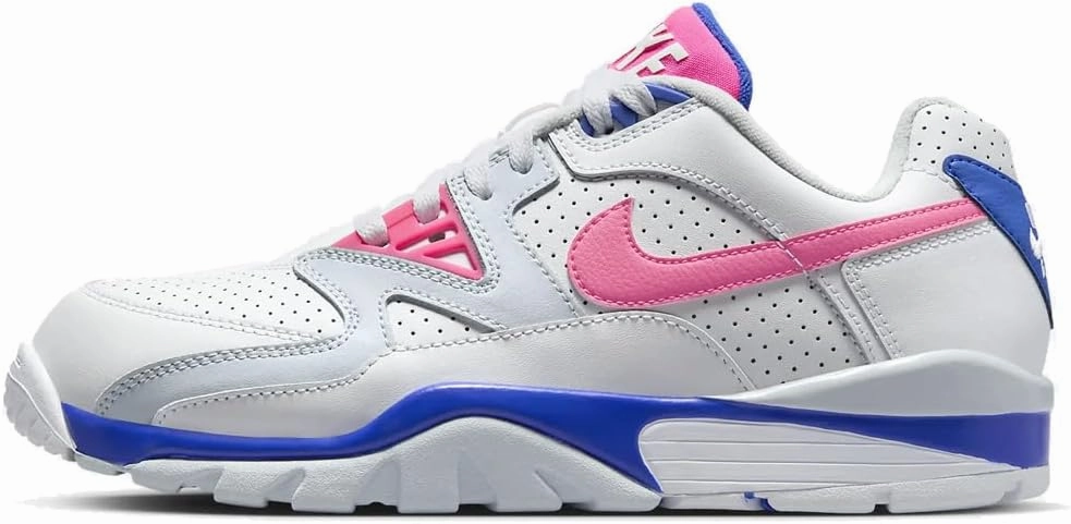Nike Air Cross Trainer 3 Low Men's Shoes (FN6887-100, White/Racer Blue/Flat Silver/Hyper Pink) Pippen Shoes Nike