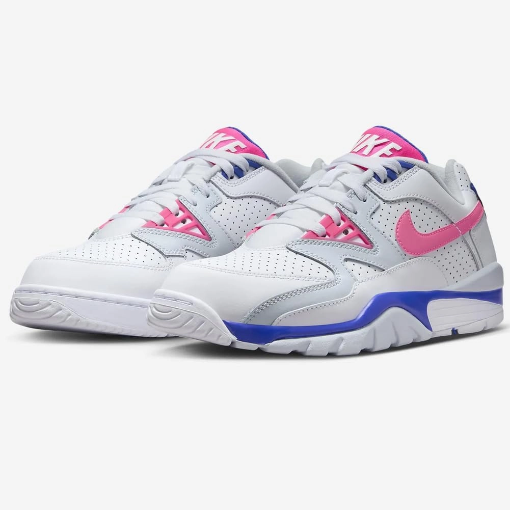Nike Air Cross Trainer 3 Low Men's Shoes (FN6887-100, White/Racer Blue/Flat Silver/Hyper Pink) Nike Hyperquick Se Volleyball Shoes