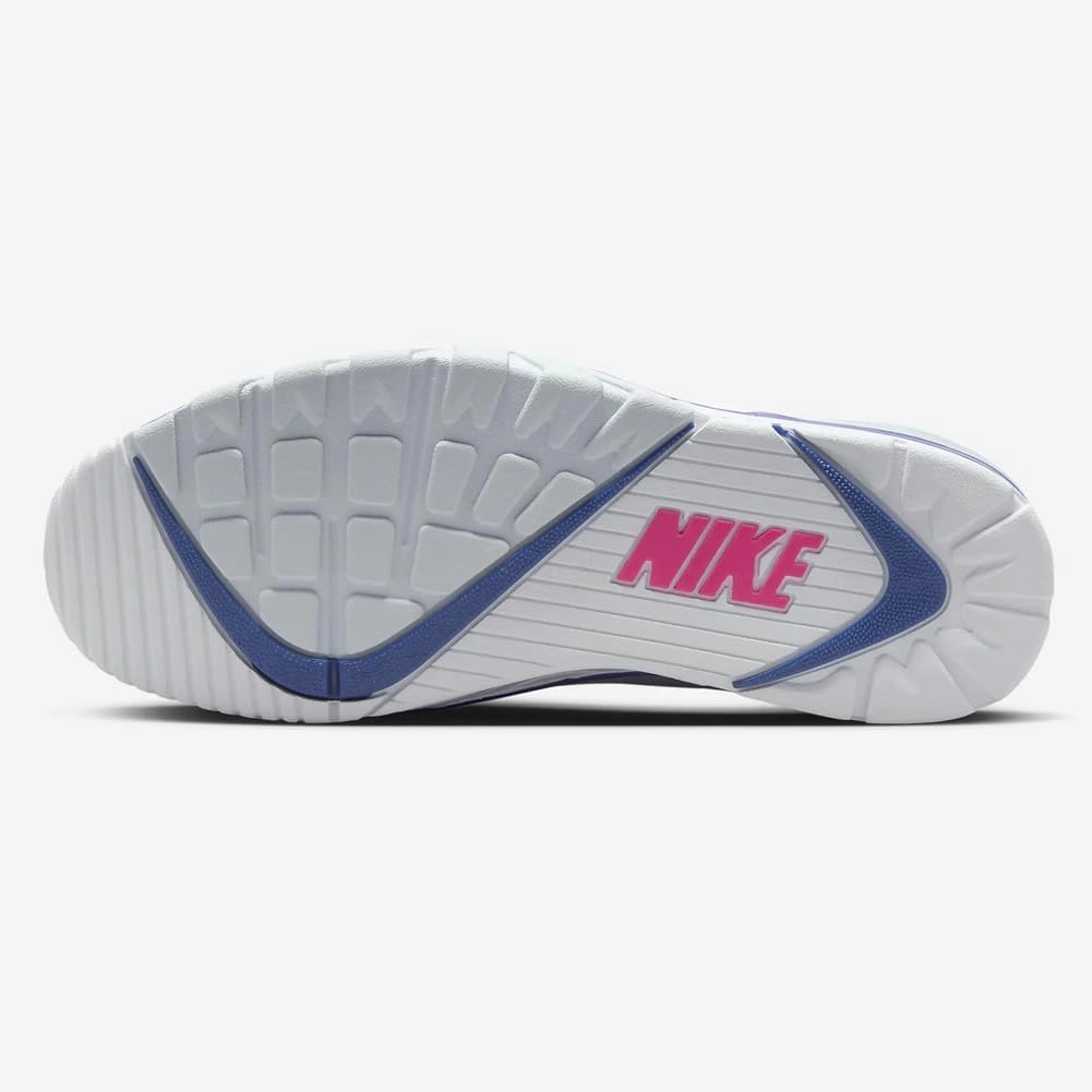 Nike Air Cross Trainer 3 Low Men's Shoes (FN6887-100, White/Racer Blue/Flat Silver/Hyper Pink) Nike Classic Soccer Shoes