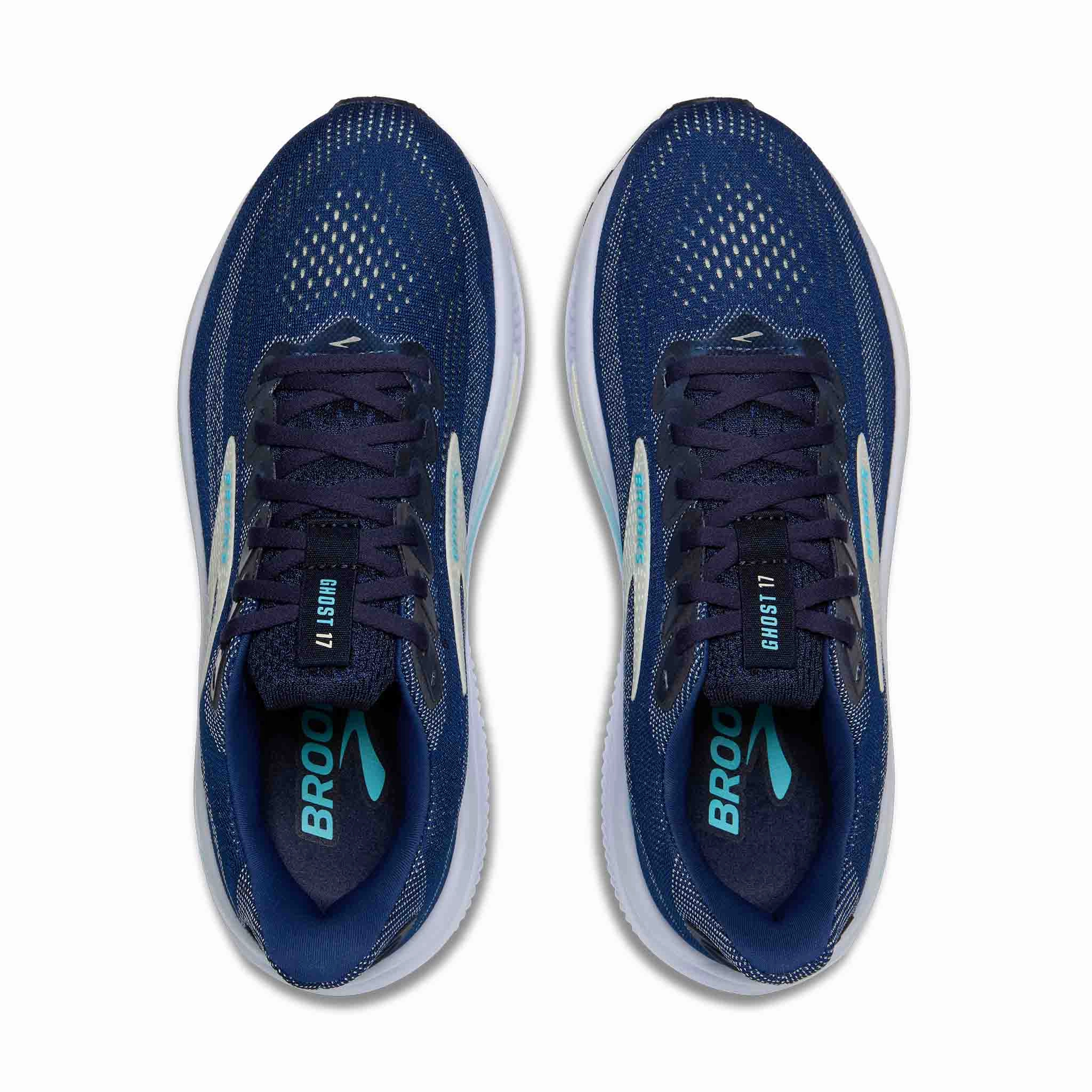Spikes Running Shoes Brooks | Women's Ghost 17 1D Running Shoes - Navy/Green/Turquoise