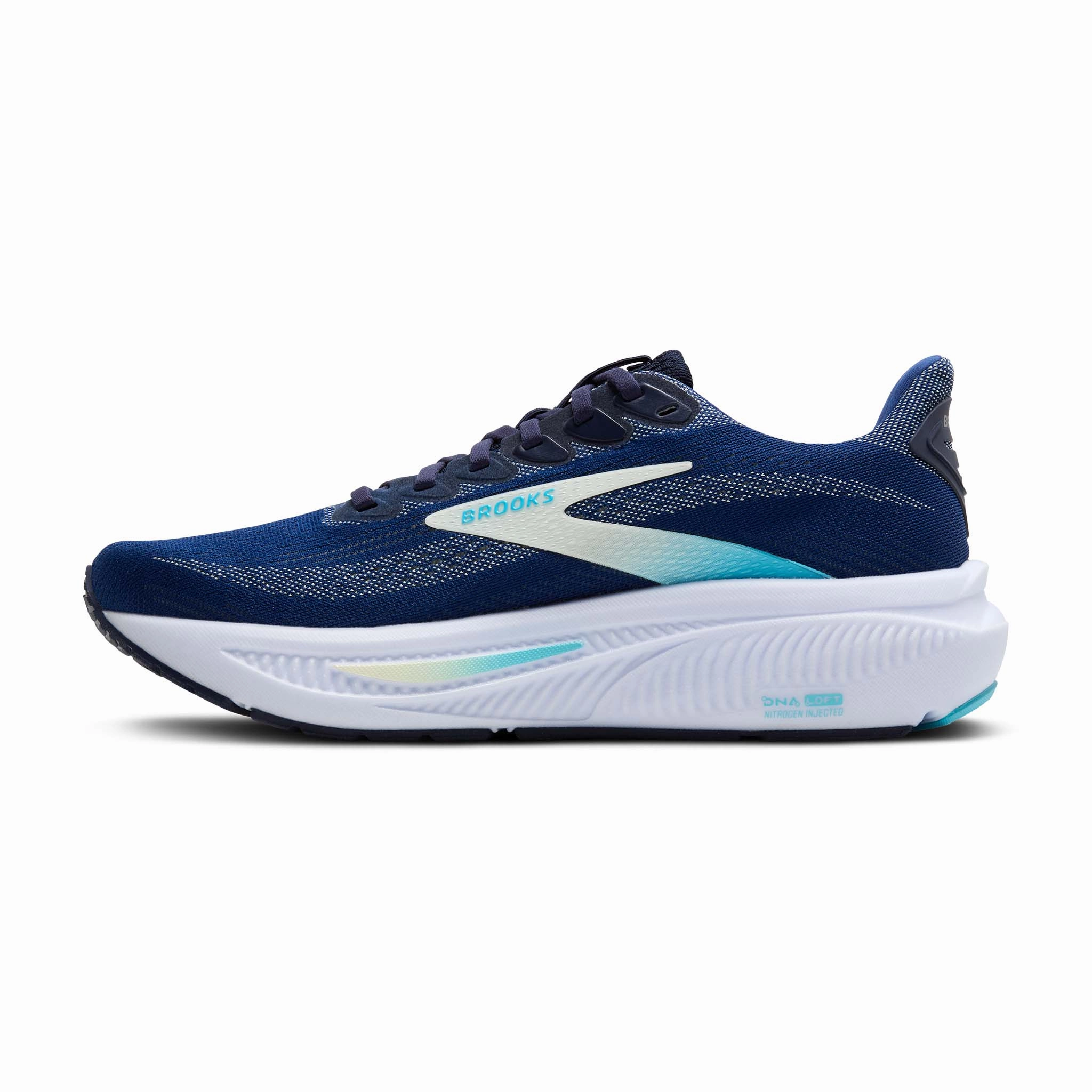 Water Resistant Running Shoes Brooks | Women's Ghost 17 1D Running Shoes - Navy/Green/Turquoise