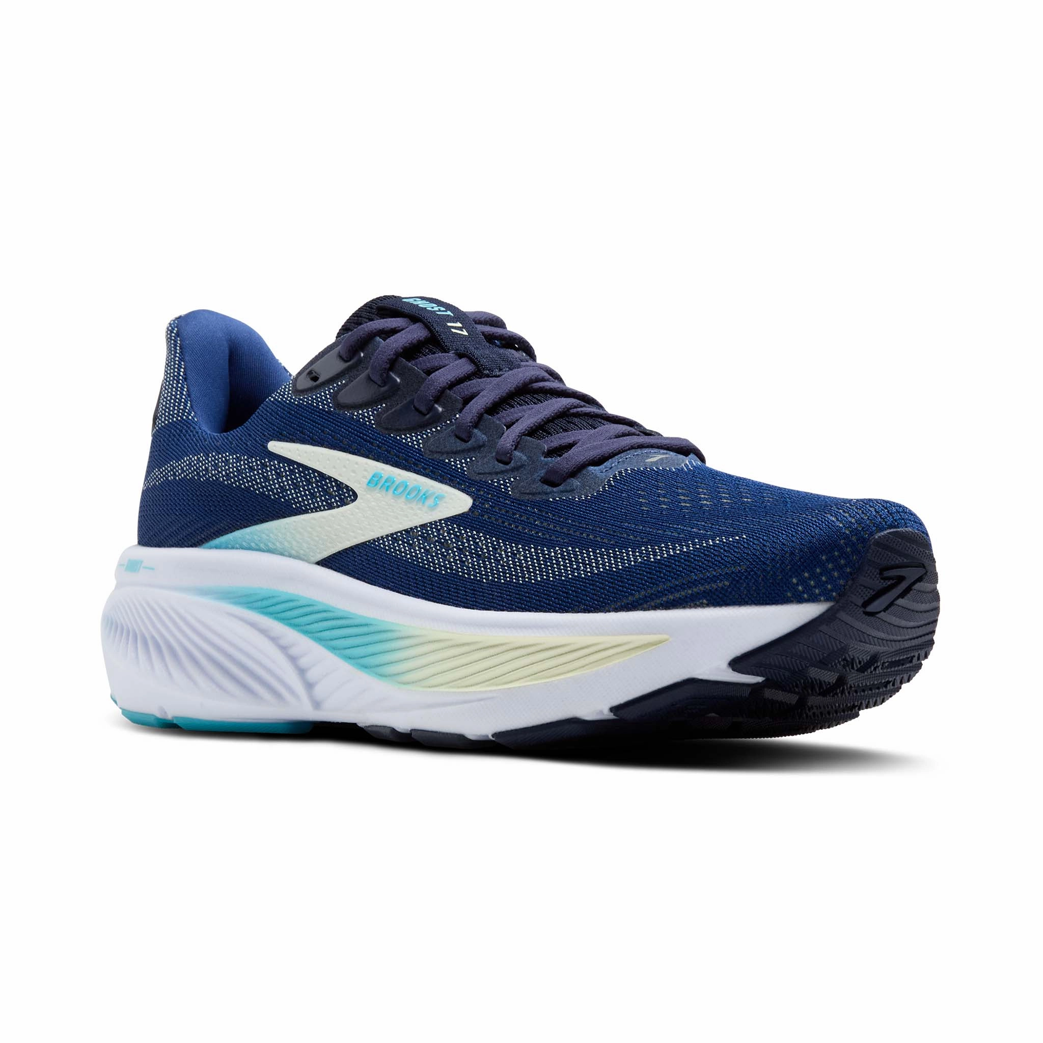 Shoes That Track Running Brooks | Women's Ghost 17 1D Running Shoes - Navy/Green/Turquoise