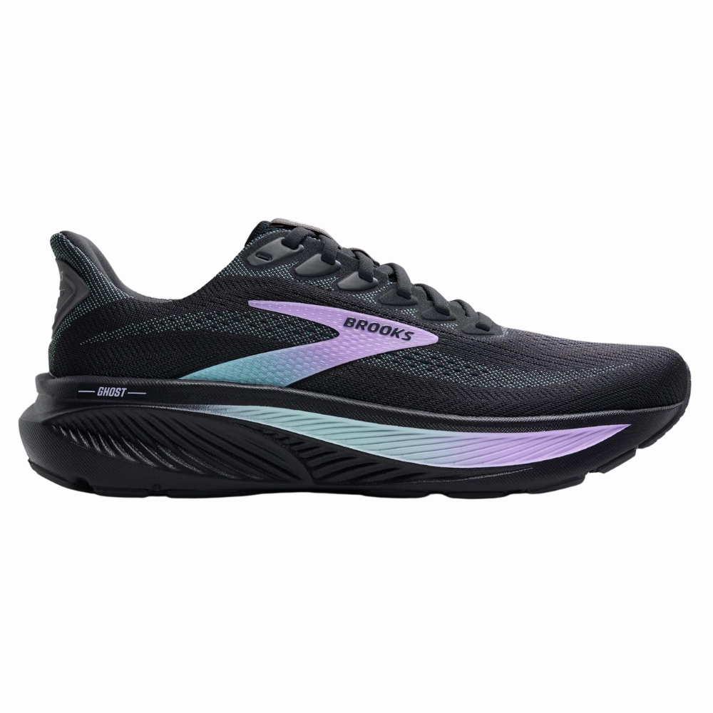 Brooks Ghost 17 Grey/Clearwater/Purple Running Shoe (Women's)