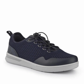 Flat Shoes For Training Bungee-Laced Memory Foam Shoes - BOJIE41027 / 327 404 - Navy