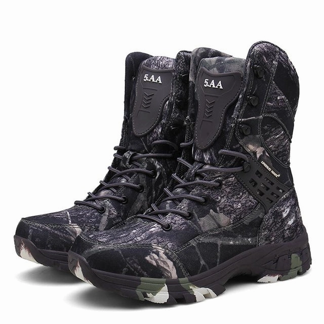Camouflage Men Outdoor Hiking Shoes Army Desert Military Tactical Shoes Rock Hiking Shoes
